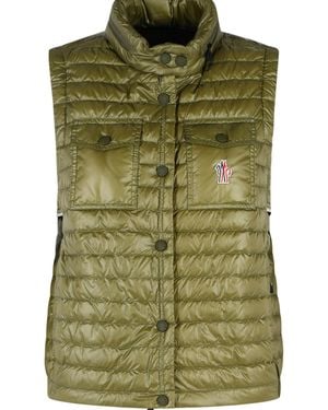 Moncler 'Gumiane' Padded Vest With Polyamide Hood - Green