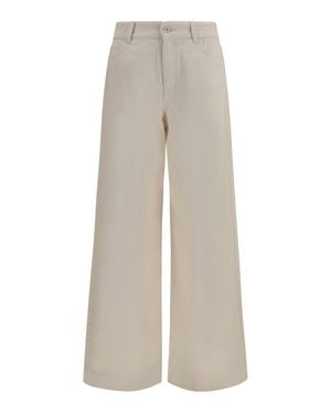 Weekend by Maxmara Canneti Cotton Bull Trousers - White