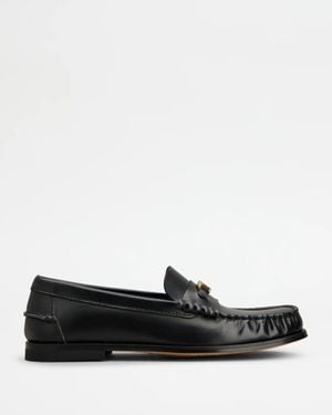 Tod's Leather Loafers - Black