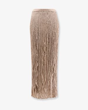 Alysi Skirt Wrinkled Viscose - Natural