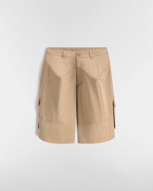 Dior "La Cigale" Cotton Shorts - Natural