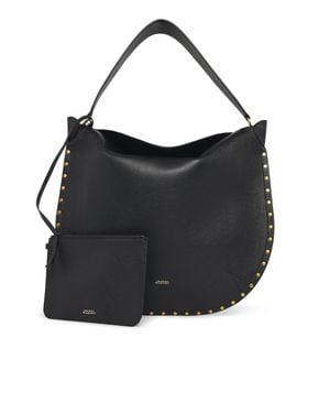 Isabel Marant 'Oskan Soft' Leather Hobo Bag - Black