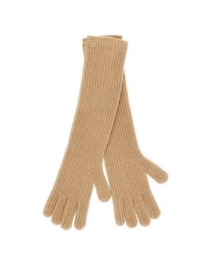Weekend by Maxmara Long Cashmere Gloves With Embroidery - Natural