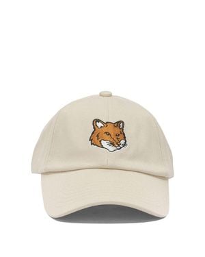 Maison Kitsuné Maison Kitsuné "Fox Head" Baseball Cap - White