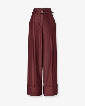 Fendi Taffeta' Trousers - Purple