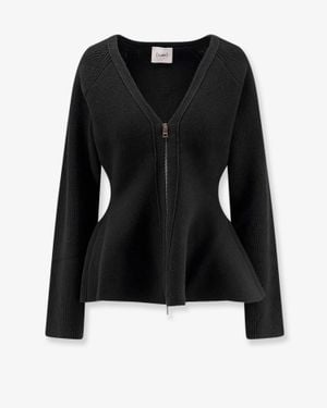 Nude Wool Blend Cardigan - Black