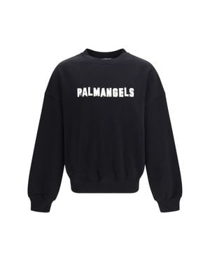 Palm Angels Palm Hills Logo Crewneck Sweatshirt - Blue