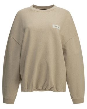 Jacquemus "Le Sweatshirt Montaigne" Crew-Neck Sweatshirt - Natural