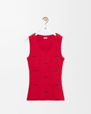 Loewe Tank Top With Logo - Red