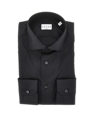 Xacus Stretch Poplin Slim Fit Shirt - Black