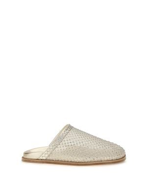 forte_forte Mesh Sabot Sandals Platino - White