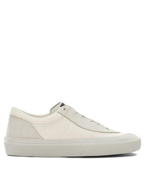 Stone Island Low-Top Trainers Made Of Suede And Canvas - White