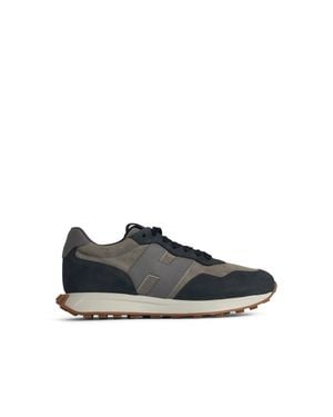 Hogan H601 Leather Trainers - Blue