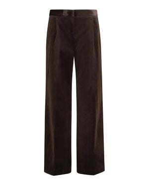 Lardini Velvet Tailored Pants - Black
