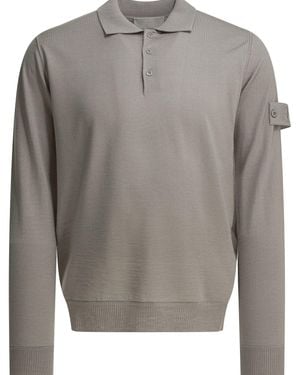 Stone Island Wool Polo Sweater - Gray