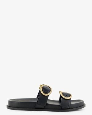 Dior Leather Sandals - Black