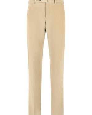 PT01 Slim Fit Cotton Pants - Natural
