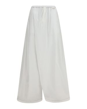 Marni Draping Wide-Leg Trousers - White