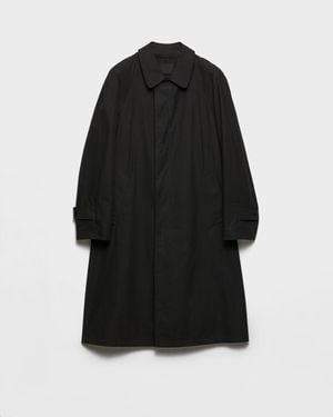 Prada Cotton Long Coat - Black