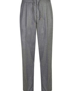 Brunello Cucinelli Virgin Wool Trousers - Grey