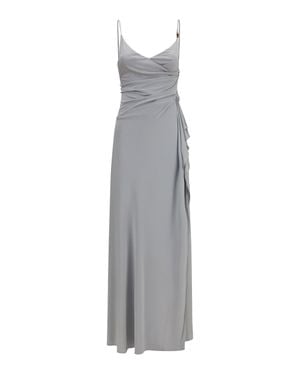 Versace Viscose Jersey Dress - Gray