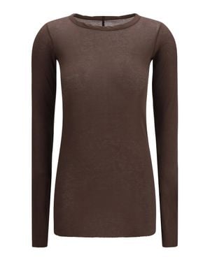 Rick Owens Long-Sleeved T-Shirt - Brown