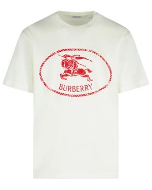 Burberry Cotton Blend T-Shirt - Grey