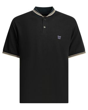 Needles Shawl Collar Cotton Polo Shirt - Black