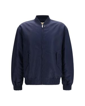 Valentino Nylon Jacket With Ruffles - Blue