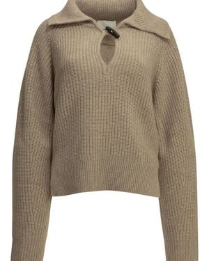 Isabel Marant "Miranda" Polo Sweater - Natural
