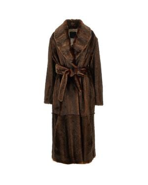 BB COUTURE 'Beth' Faux Fur Coat - Brown