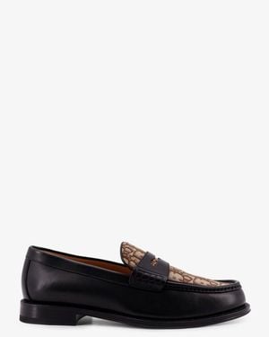Dior Dior Leather Loafers With Dior Oblique Detail - Black