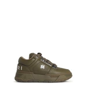 Amiri 'Metallic Ma-1' Thyme Leather Trainers - Green