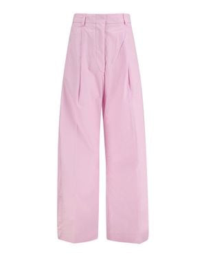 THE LATEST Wide-Leg Cotton Trousers - Pink