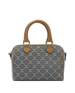 Celine "Boston Triomphe" Small Handbag - Grey