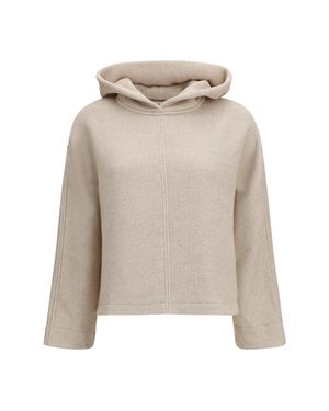 Max Mara Pure Hooded Sweatshirt - Natural