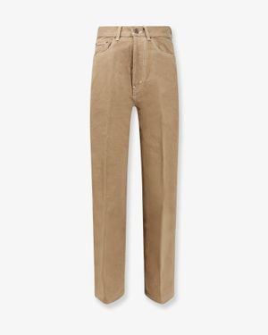 Celine Boyfriend 002 Cotton Trousers - Natural