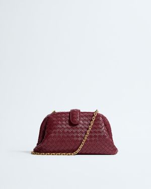 Bottega Veneta Lauren 1980 Small Clutch - Red