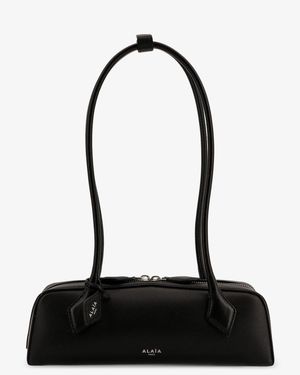 Alaïa Teckel Small Leather Shoulder Bag - Black