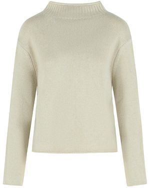 Lisa Yang 'Nelsy' Oyster Cashmere Jumper - Natural