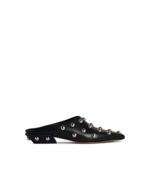 Paris Texas 'Belle' Leather Sabots - White