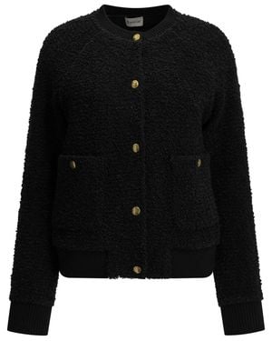 Moncler Wool-Blend Cardigan - Black