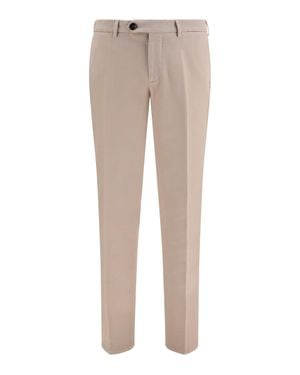 Brunello Cucinelli Dyed Cotton Trousers - Natural