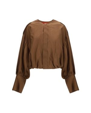 THE LATEST Diana Lightweight Muslin Shirt Chocolate - Brown