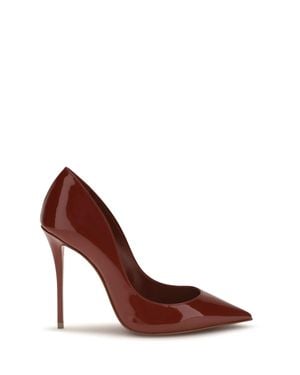 Christian Louboutin La Pigalle Patent Leather Court Shoes - Brown
