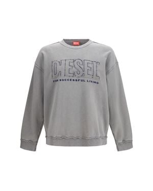 DIESEL S-Boxt-Raw-V1 Sweatshirt - Grey