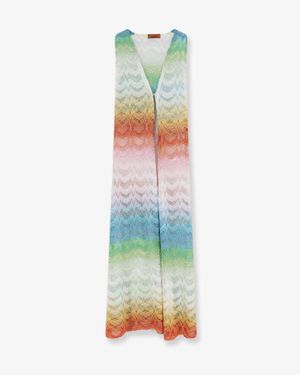 Missoni Long Cover Up Viscose And Metallic Fibre Dress - Green
