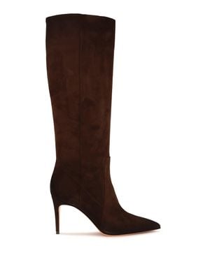Santoni Pointed High Boots - Brown