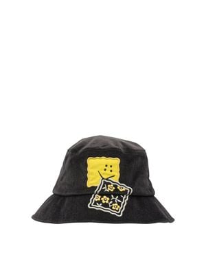 Kapital Peckish Rainbowy Bucket Hat - Black