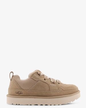 UGG M Lo Lowmel Suede Trainers - Natural